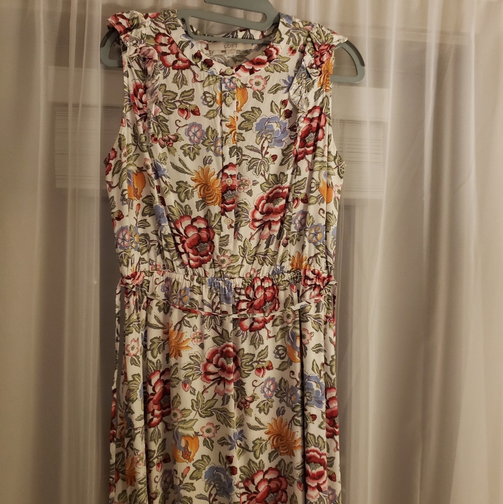 FINAL SALE - Loft floral dress - Picture 1 of 8